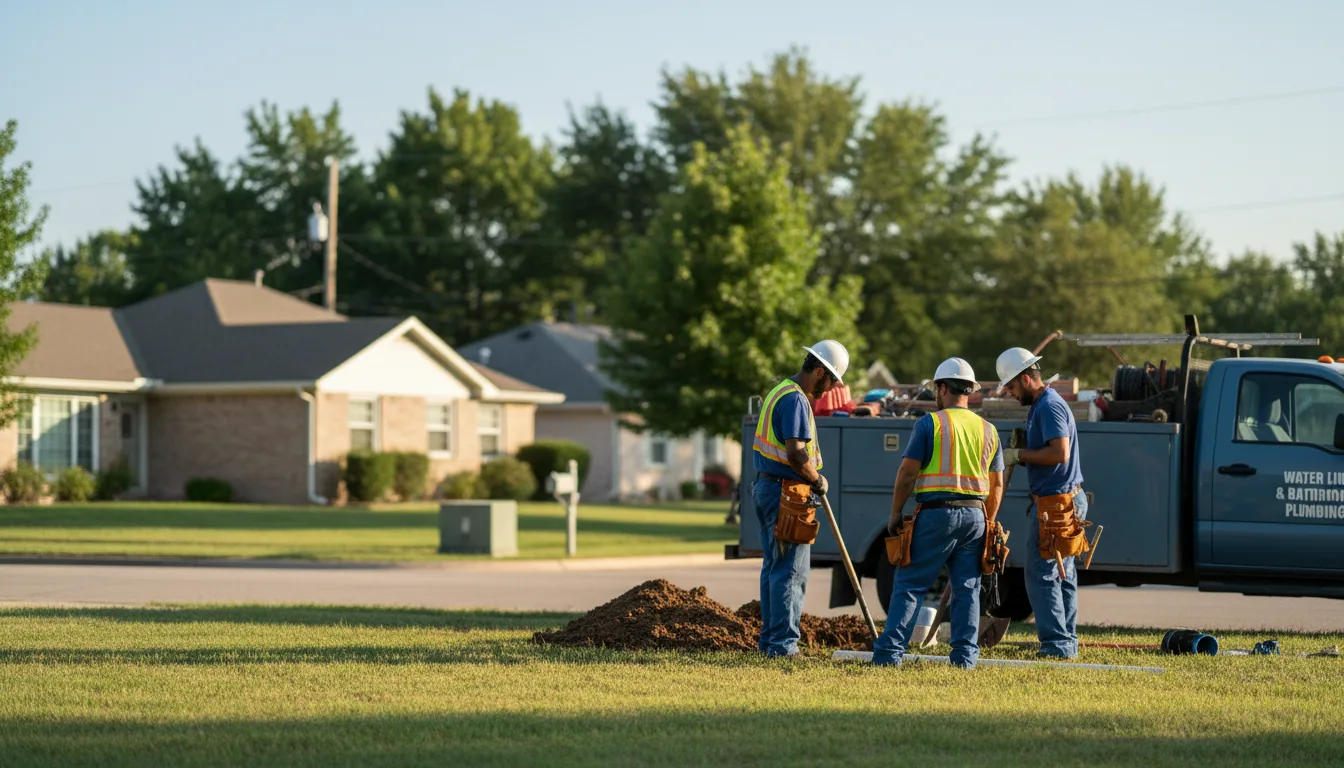 Residential water line and bathroom plumbing service in Vernon, AZ